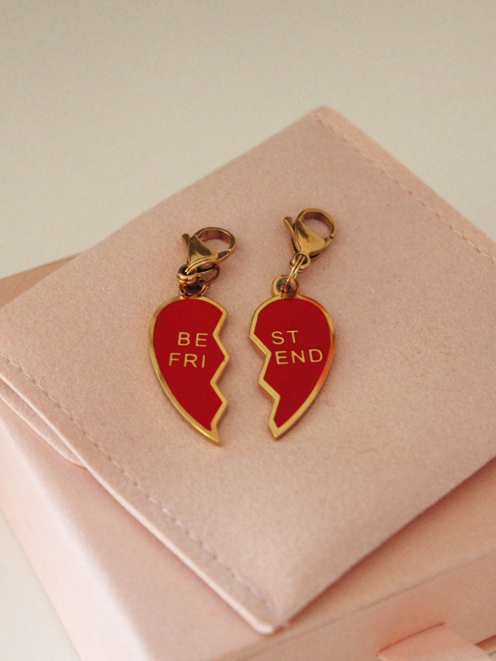 Best Friends Heart Dog Collar Charms